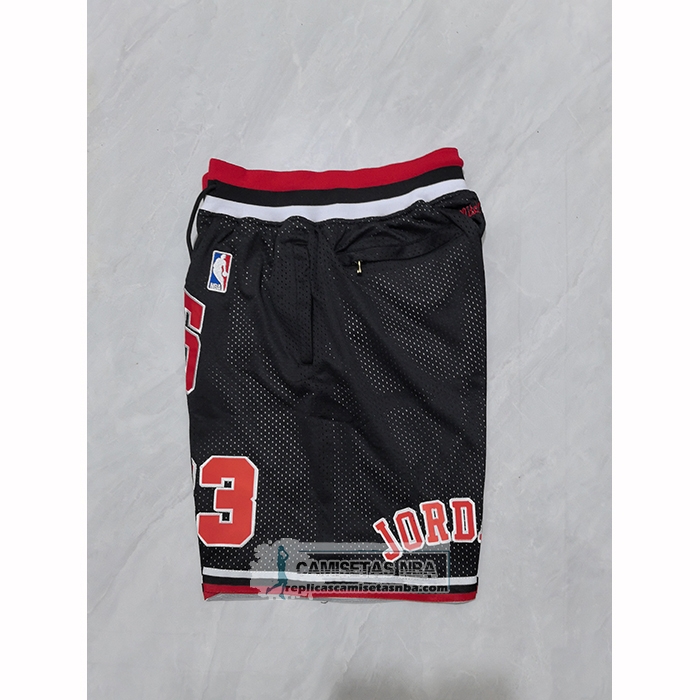 Pantalone Chicago Bulls Mitchell & Ness Just Don 1997-98 Negro